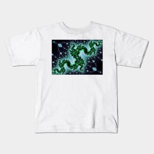 Green Dragon Fractal Kids T-Shirt